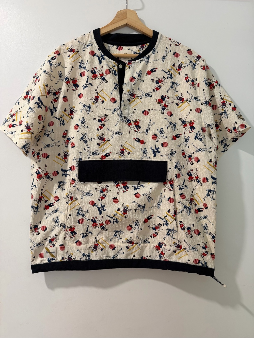 Tracksmith Track & Field Collection Pullover Shirt Jacket Sz M Seersucker Unisex